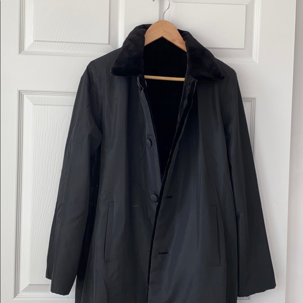 Neiman Marcus Faux Fur Reversible Coat - Picture 11 of 16